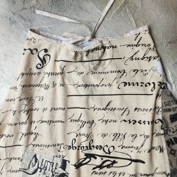 Maxi Skirt Shabby Upcycled Antique Lace Vintage European Cotton Patching - Picture 15 of 16